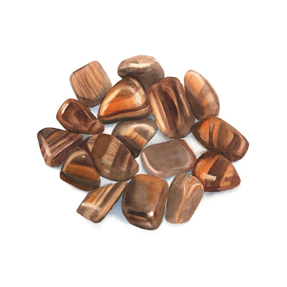 Tigers Eye Brown Square