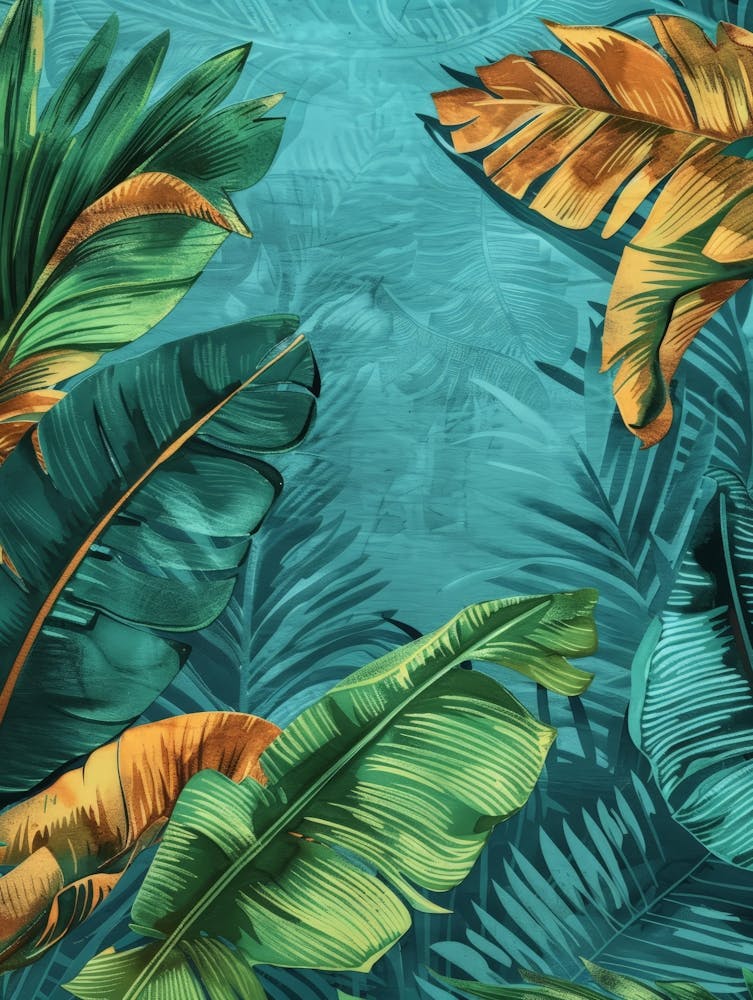 Tropical Leaves Background 1
