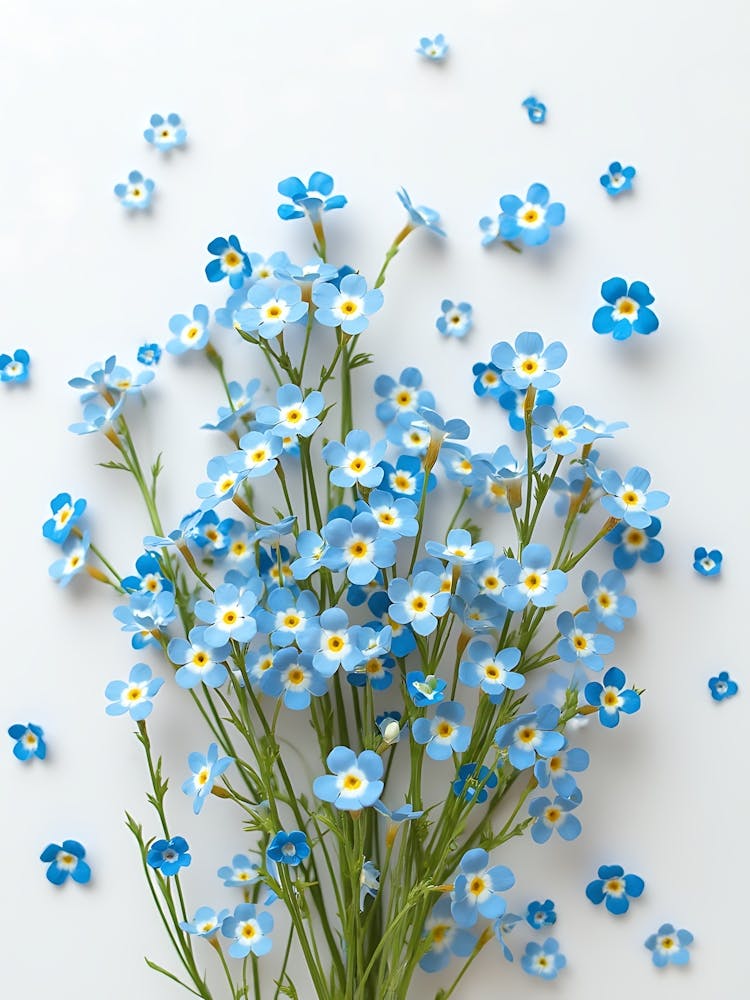 Malerisches Blaues Mohnblumen-Detail