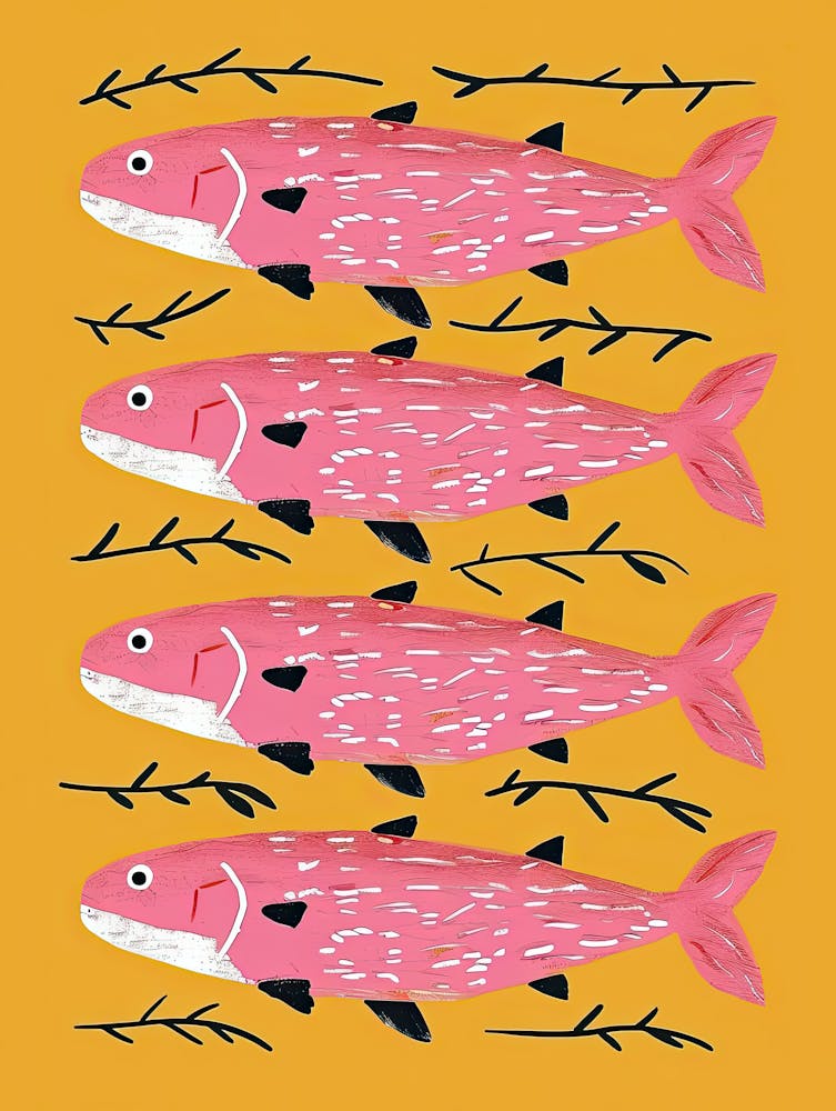 Underwater Rhythm Fish Poster