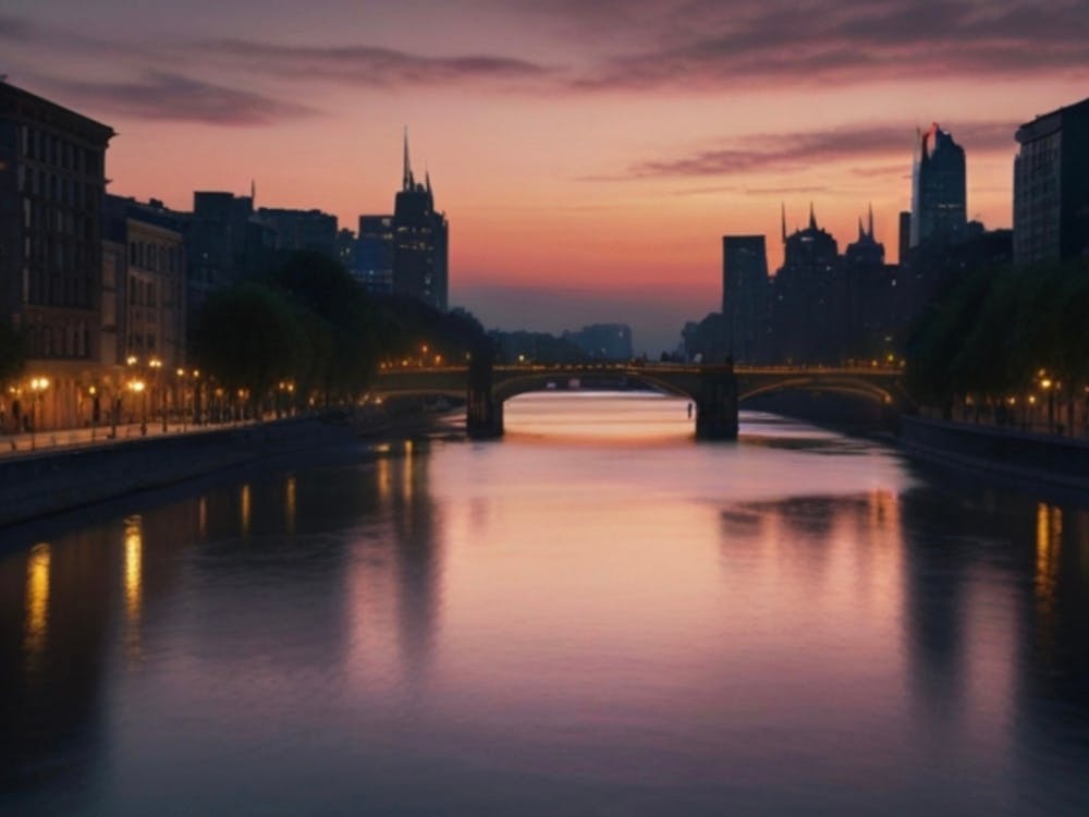 Coucher de soleil sur la rivière