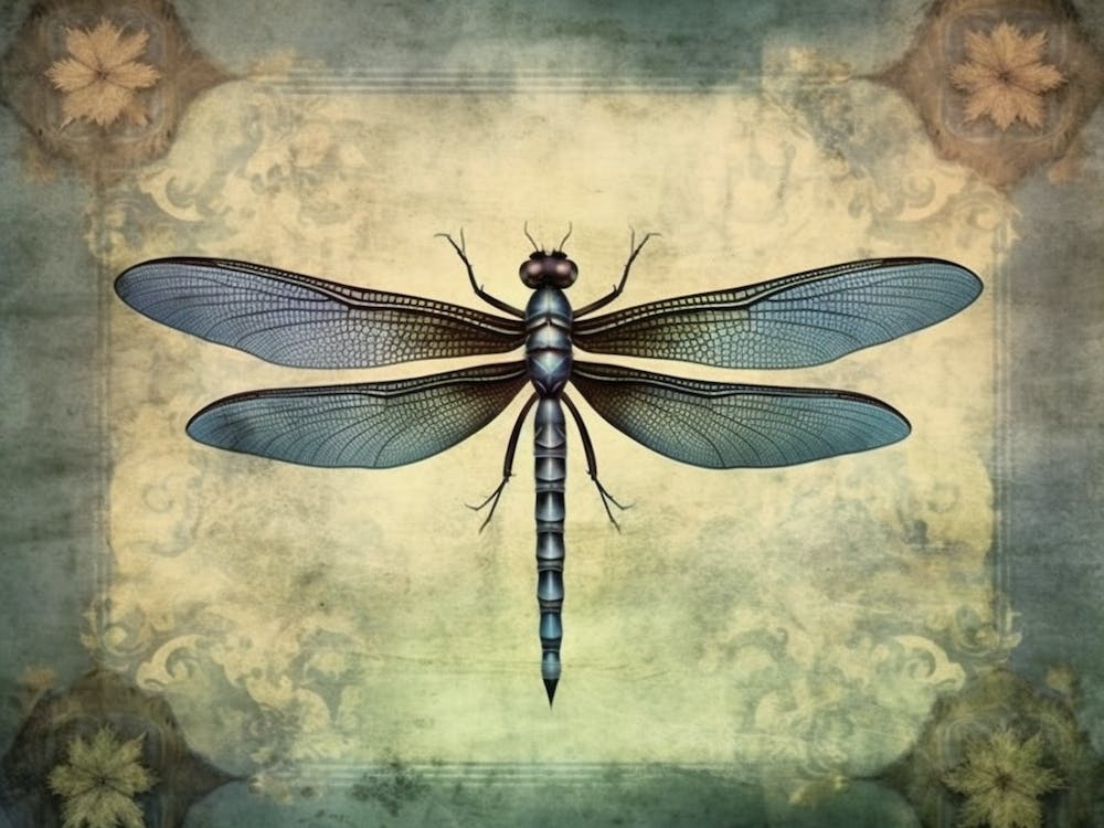 Vintage Dragonfly Floral 3