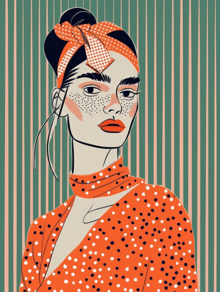 Illustration d'une Femme avec un Bandeau
