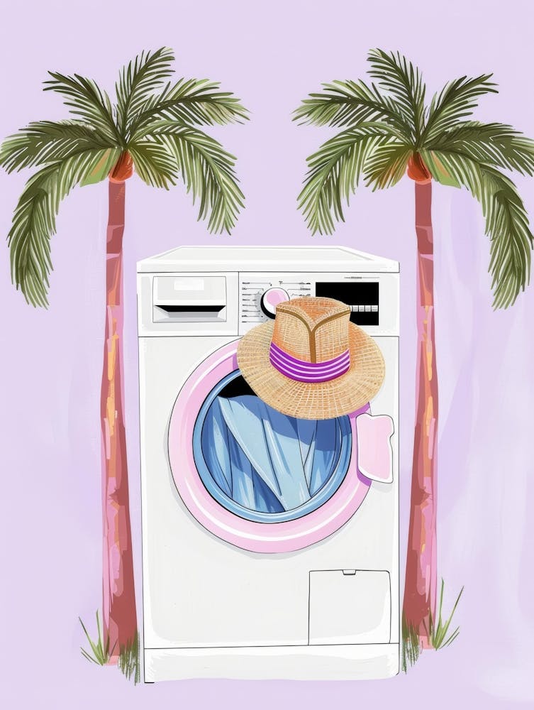 Washing Machine And Palm Trees