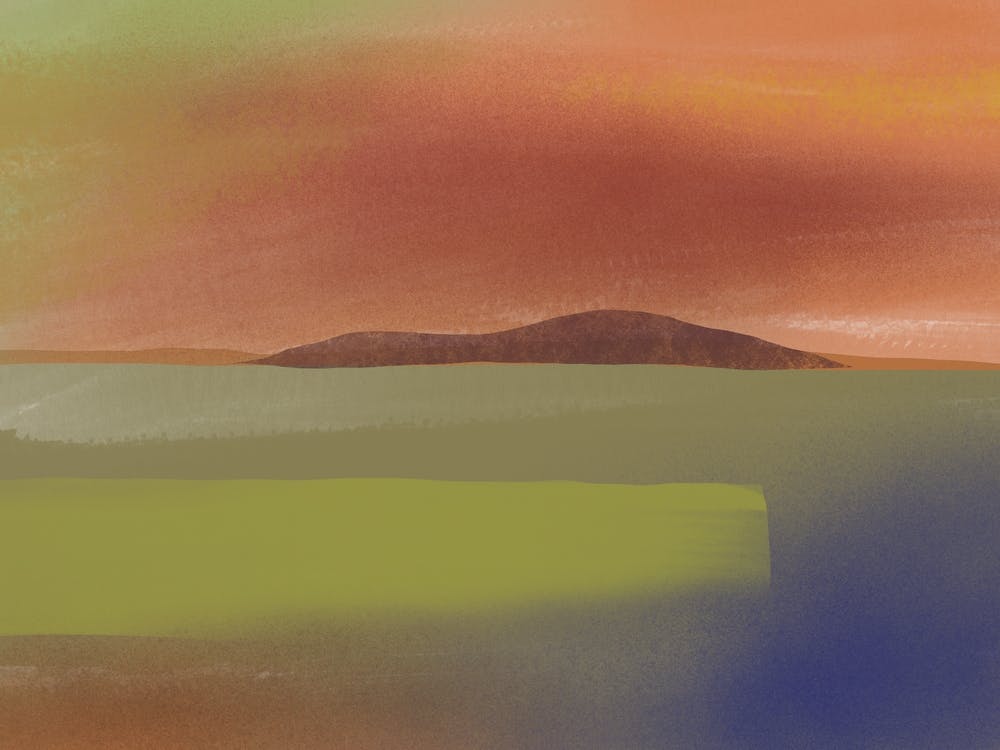 Sunset In The Mountains