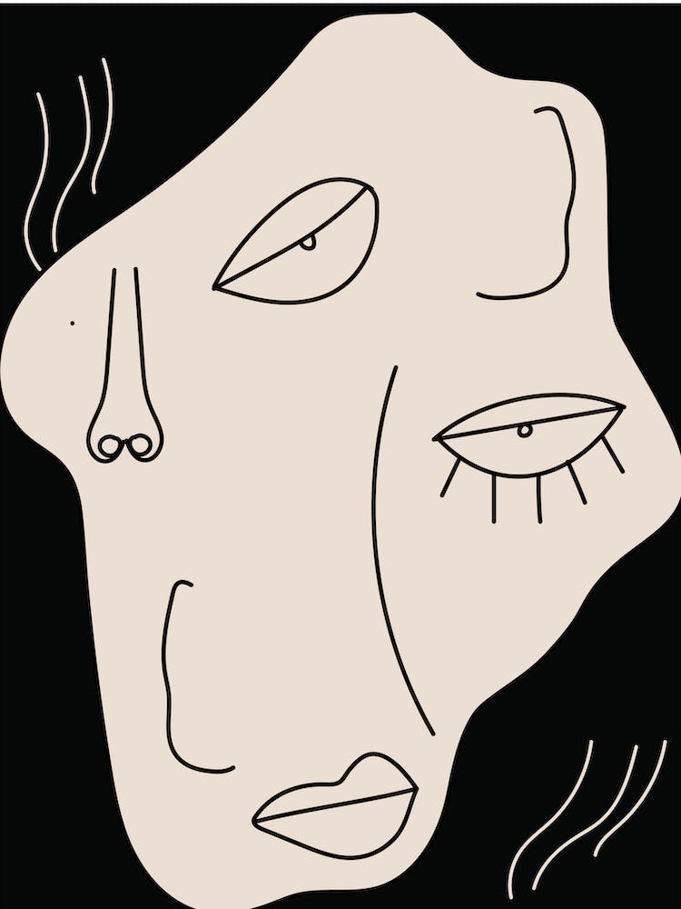 Face Of A Woman Abstract 1