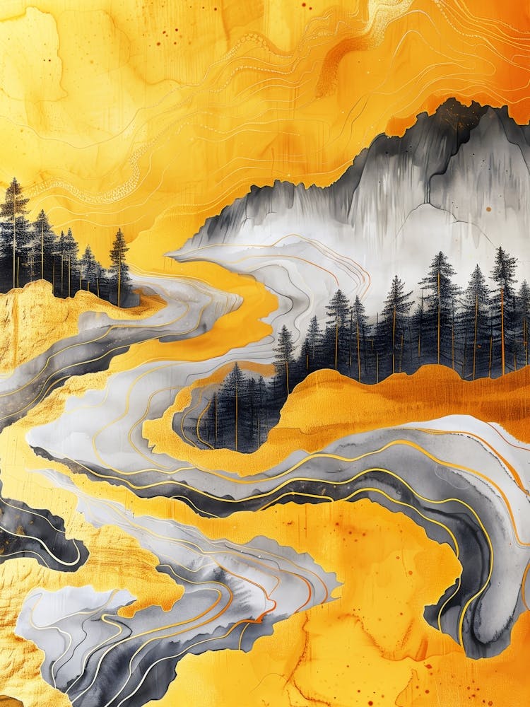 'Sunrise' Abstract Painting