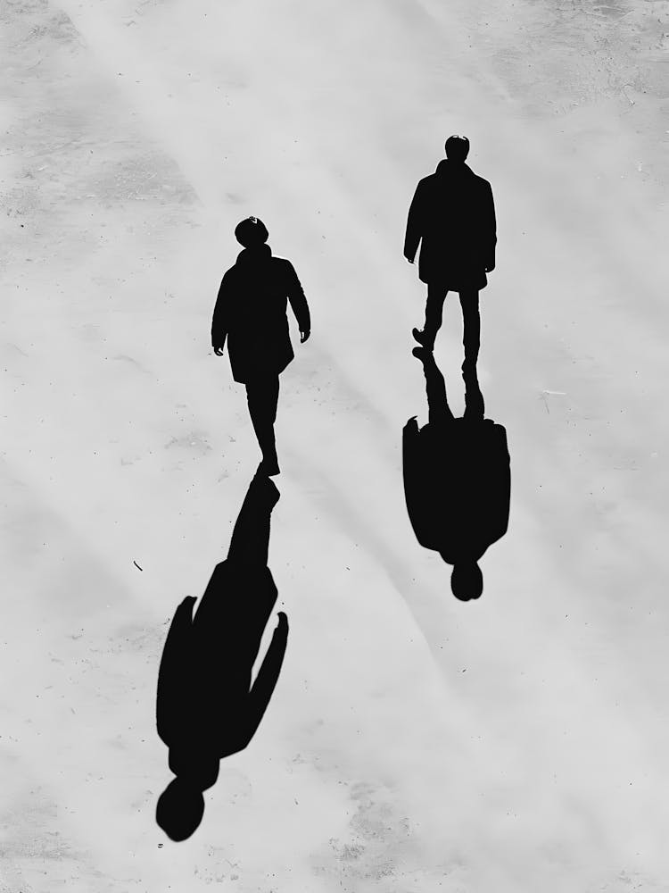 Shadows Of Men Walking