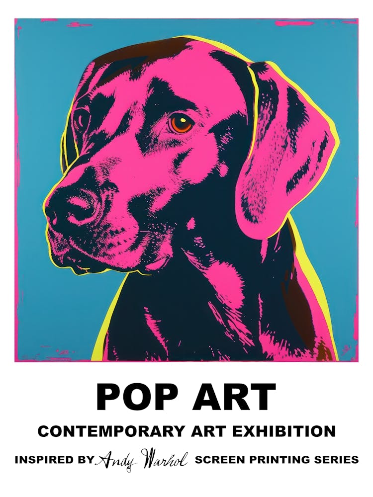 Poster Hund Pop Art 2