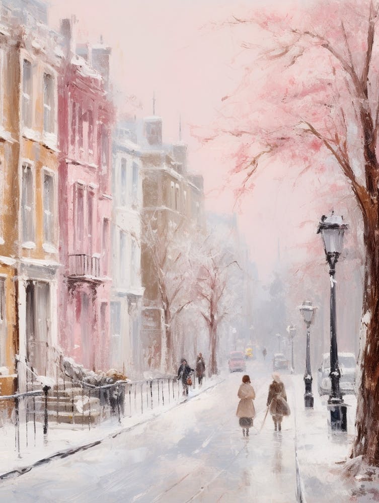 Dreamy Winter Painting London United Kingdom 2