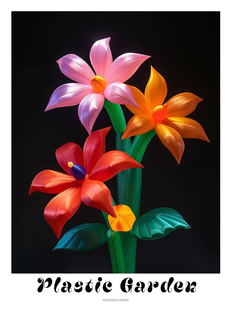 Bright Inflatable Flowers Poster Passionflower 3