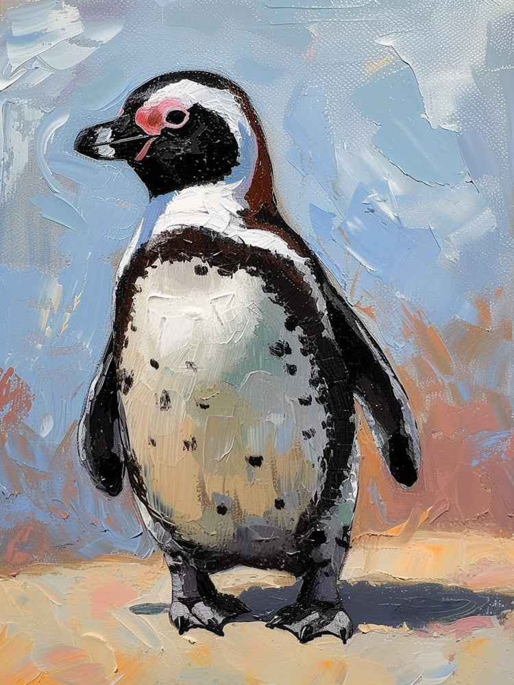 African Penguin Salisbury Plain Oil Painting 1