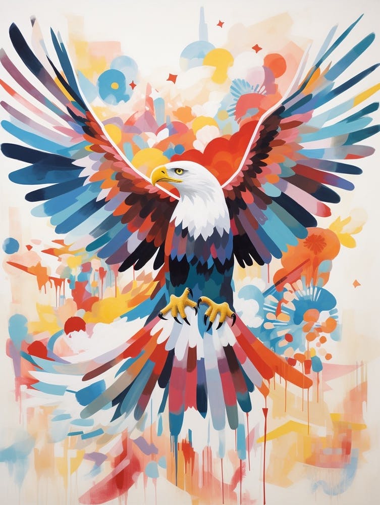 Bird Painting Collage Eagle 1