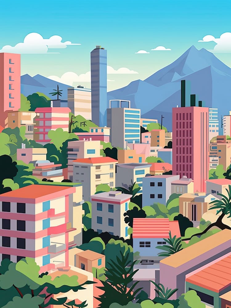 Rio De Janeiro, Brazil, Graphic Illustration 1