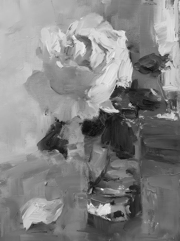 White Rose In A Vase