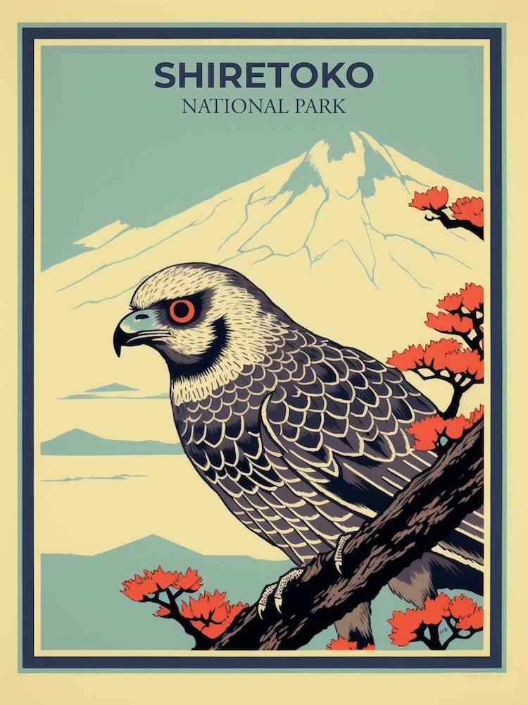 Shiretoko National Park, Japan Vintage Travel Art 1