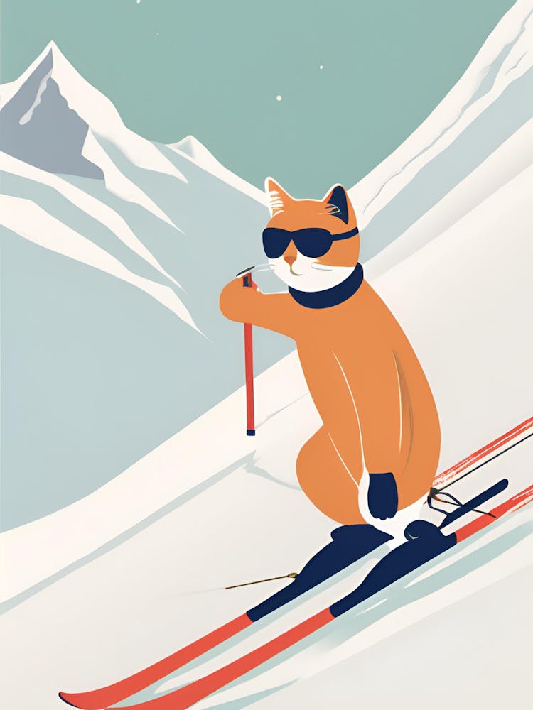 Cat On Skis