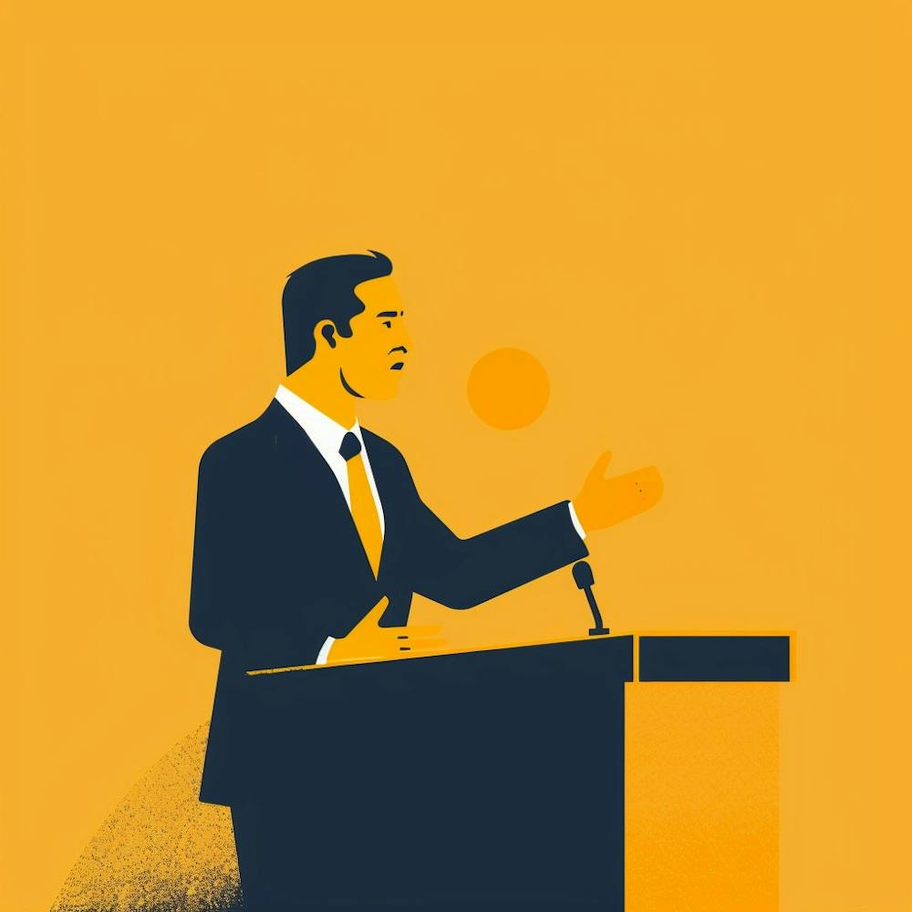 Man Giving A Speech