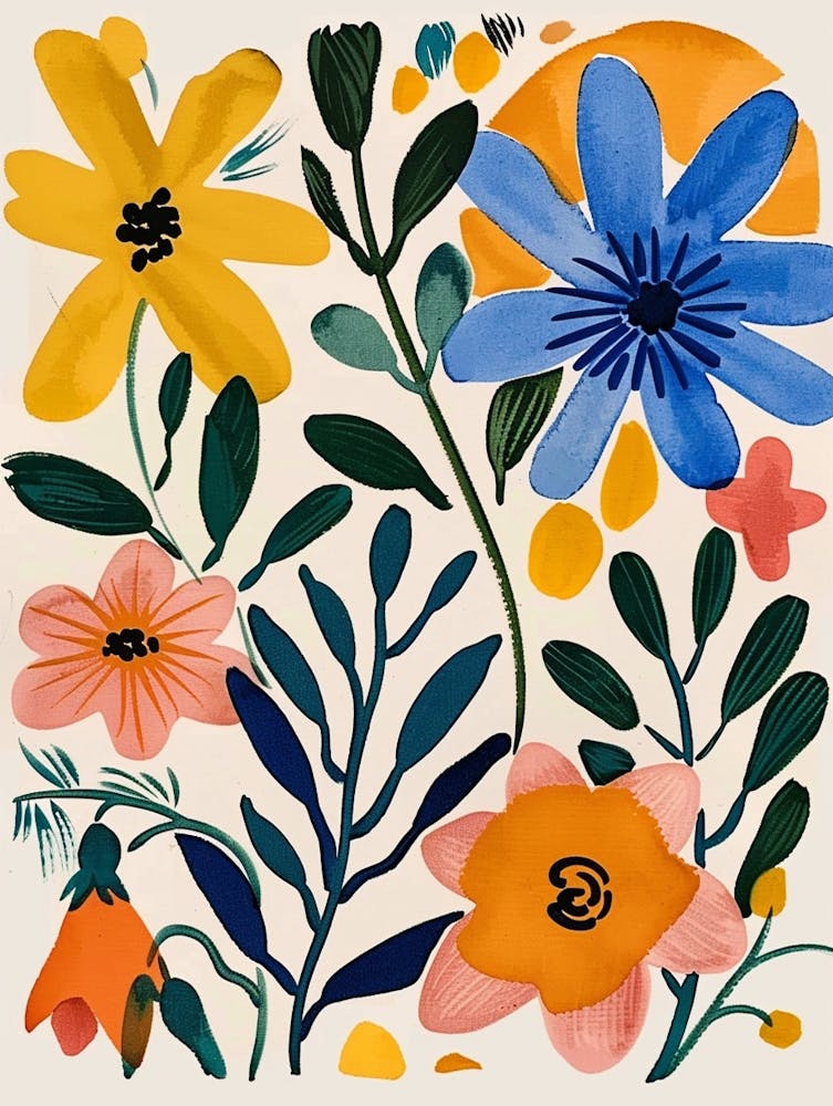 Painted Florals Larkspur 2