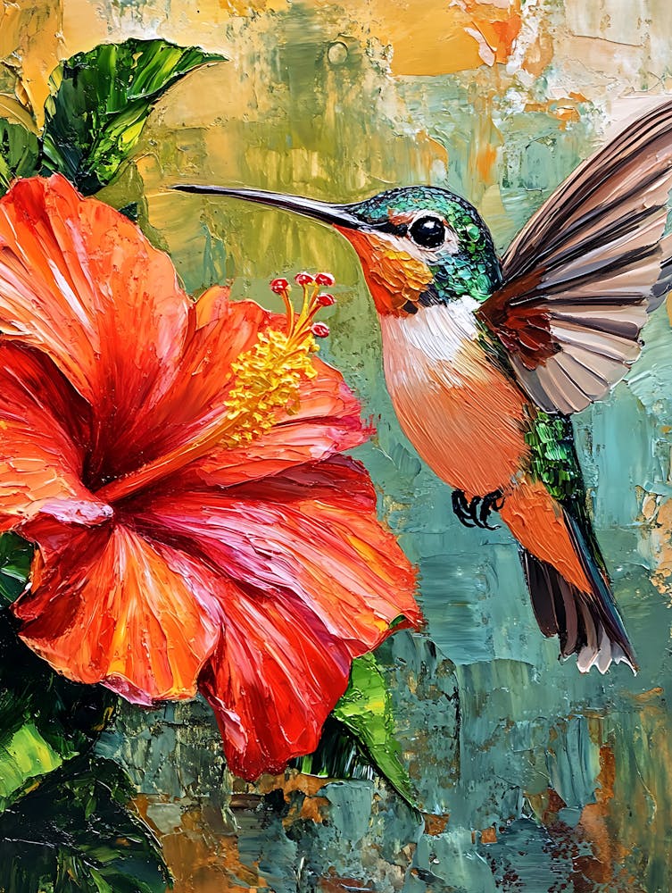 Hummingbird Loves Hibiscus 4