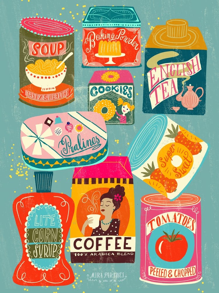 Colorful Pantry 1 Turquoise