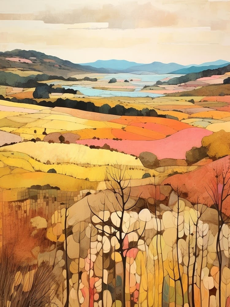 Autumn National Park Painting Atlantic Islands Of Galicia National Park Spain 2