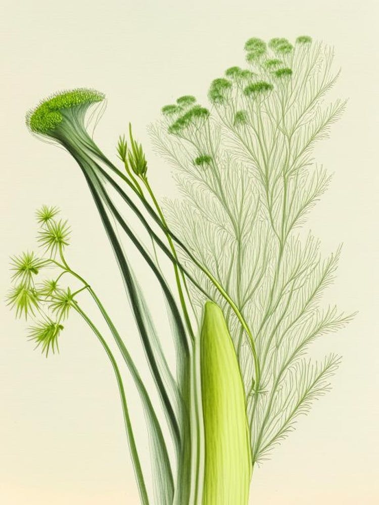 Fennel Herb Pencil Colour 2