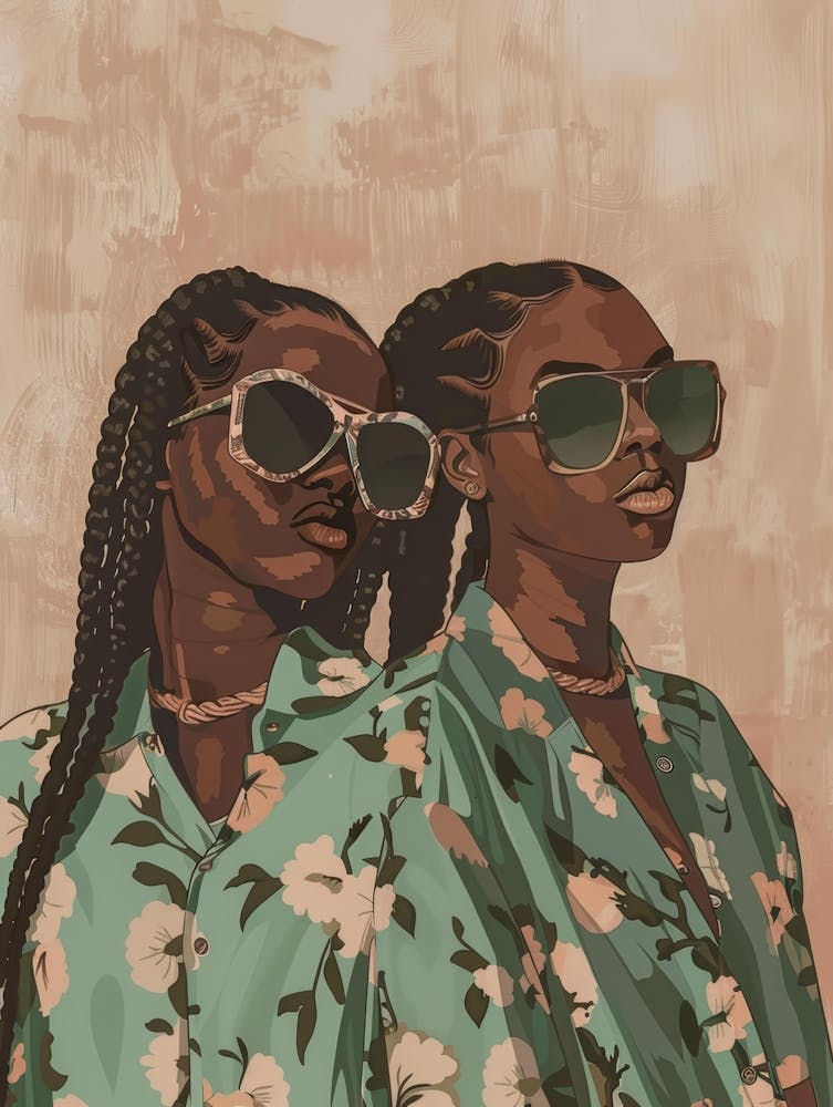 Two African Women In Sunglasses