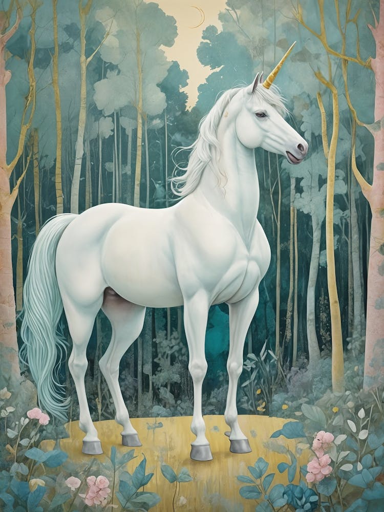 Fairytale Unicorn In The Woods no1