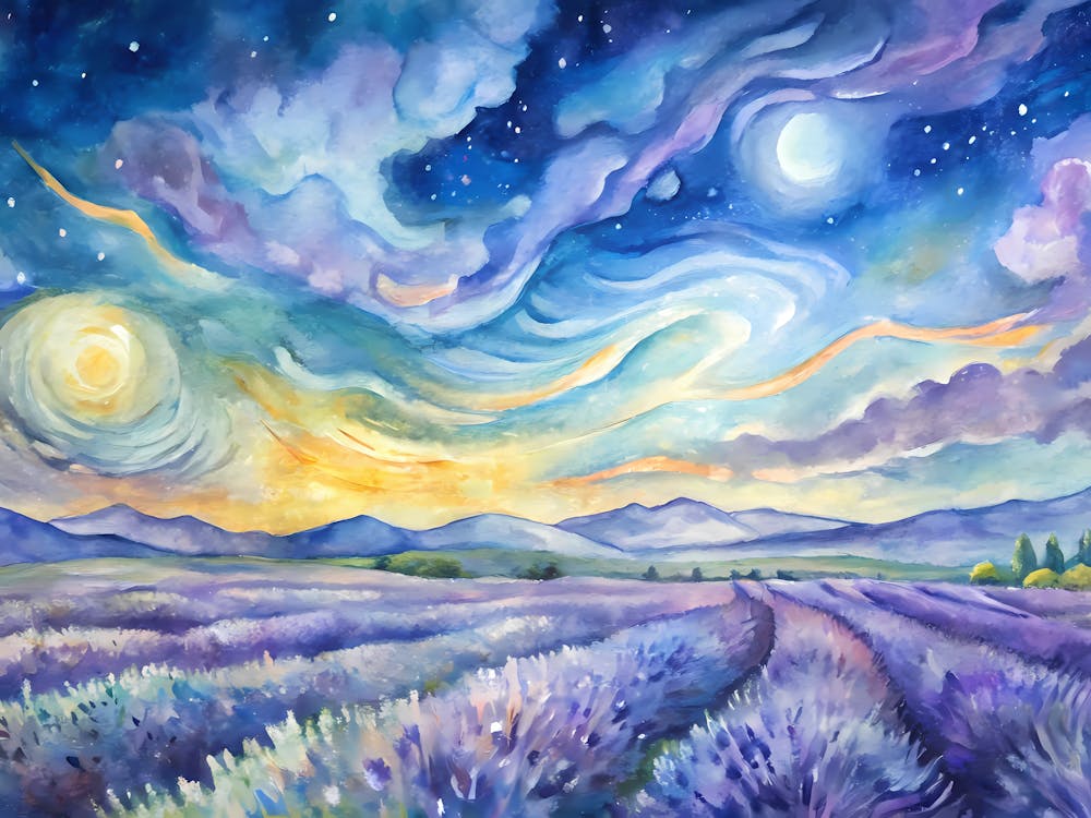 van gogh Lavendelfeld