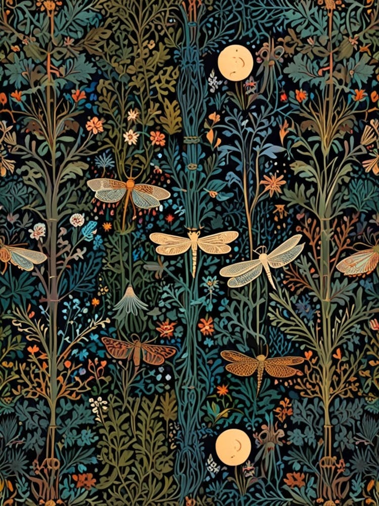 William Morris Dragonflies 1