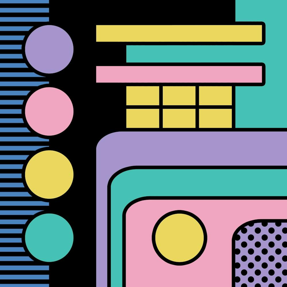 Streamline Moderne Retro Style Geometric Design