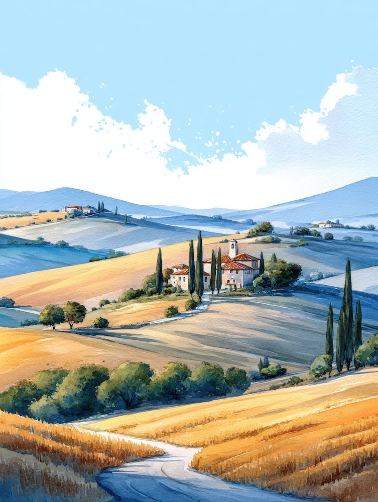 Aihrgdesign Isolated Watercolor Painting Of Countryside Lands 4f19943c B8d6 4705 Bcb8 B80d4c55b09d 0