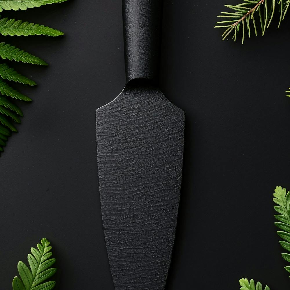 Black Knife On Black Background