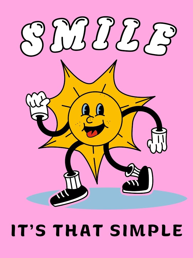Smile It's That Simple Retro Sunshine