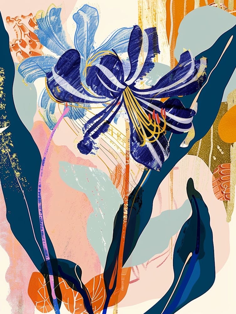 Colourful Flower Illustration Agapanthus 1