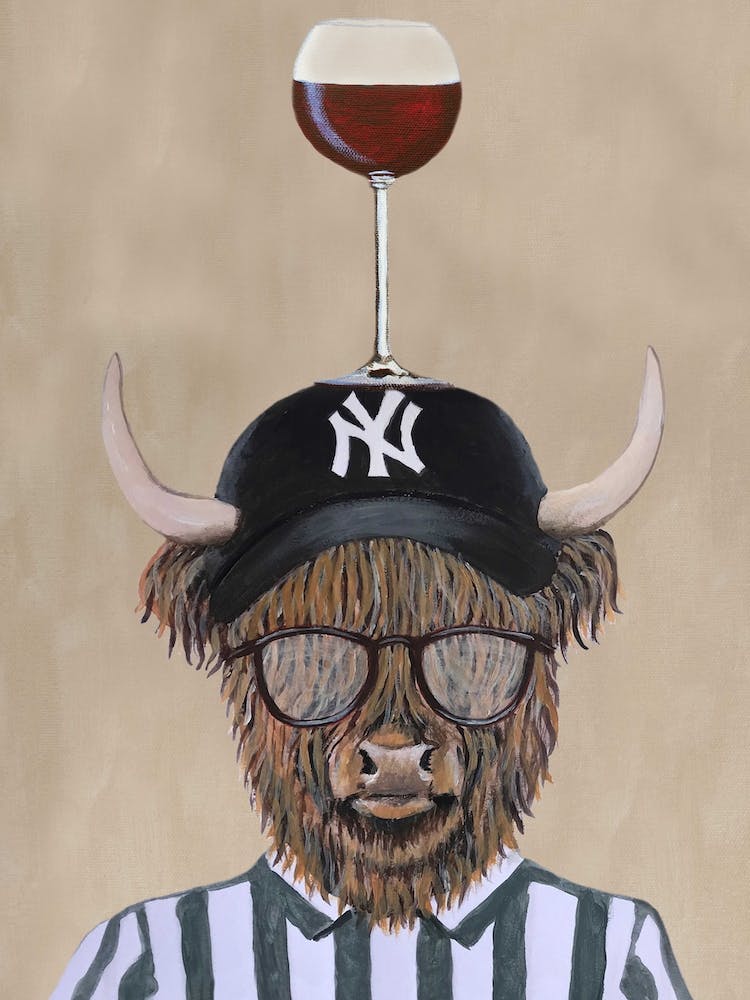 Yak With Wineglass Brown & Black