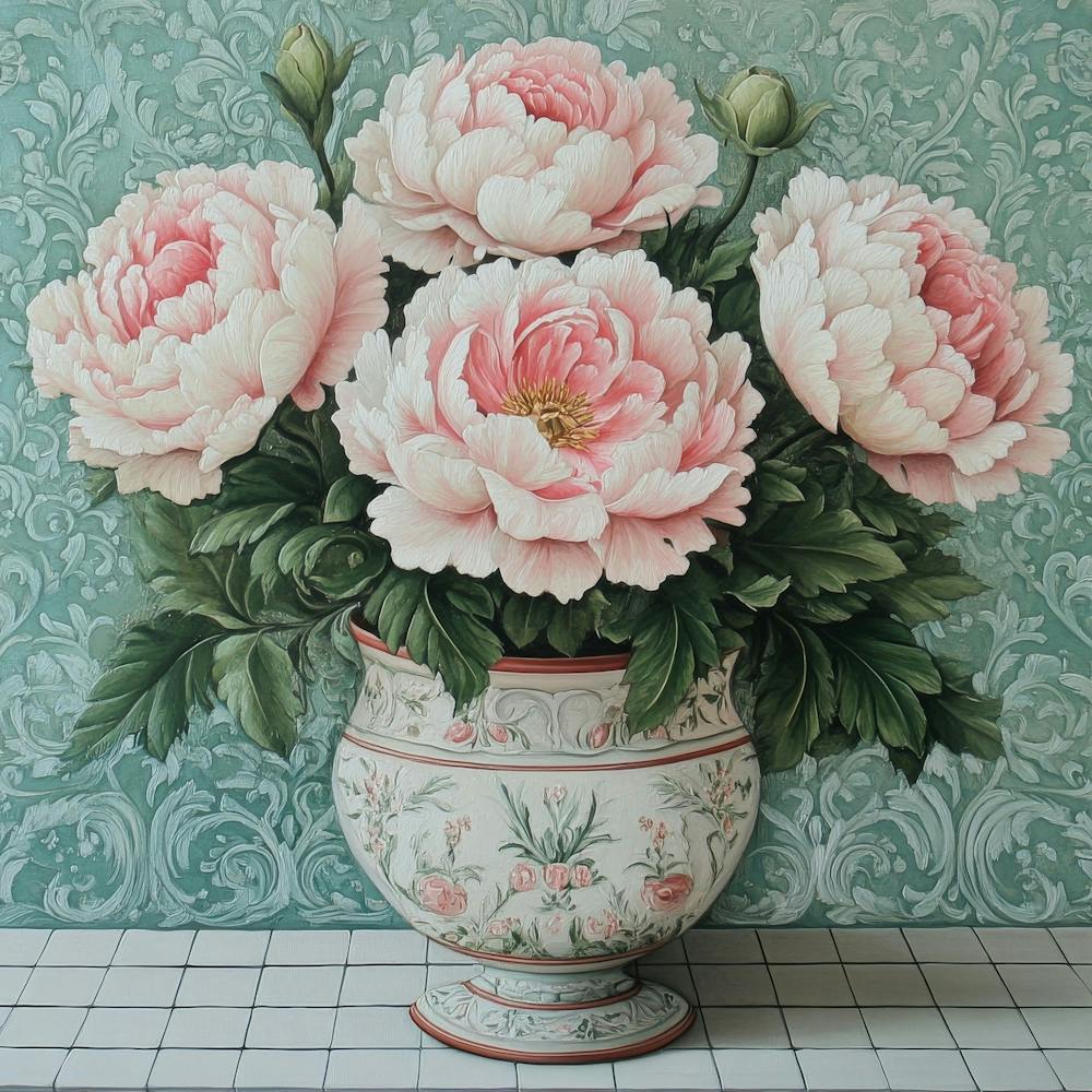 Peonies In A Vase Art