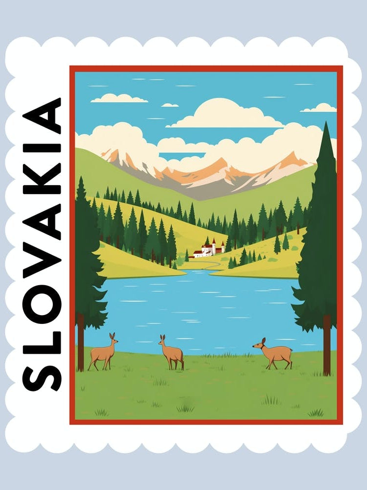 Slovakia 2 Travel Stamp Poster