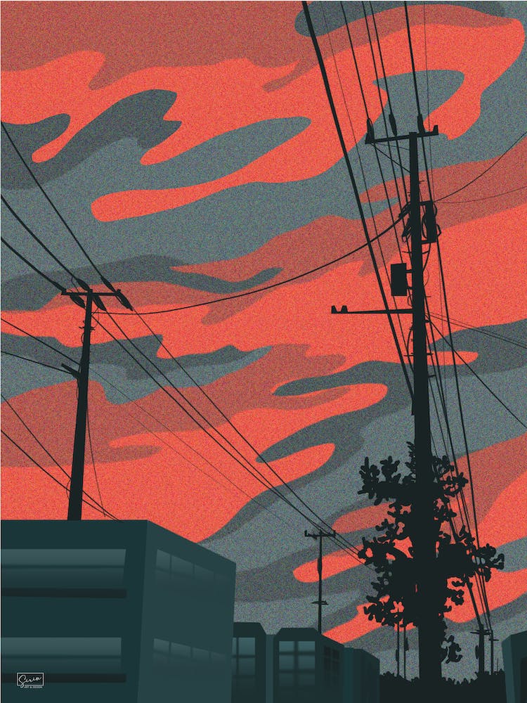 Sunset Over The City