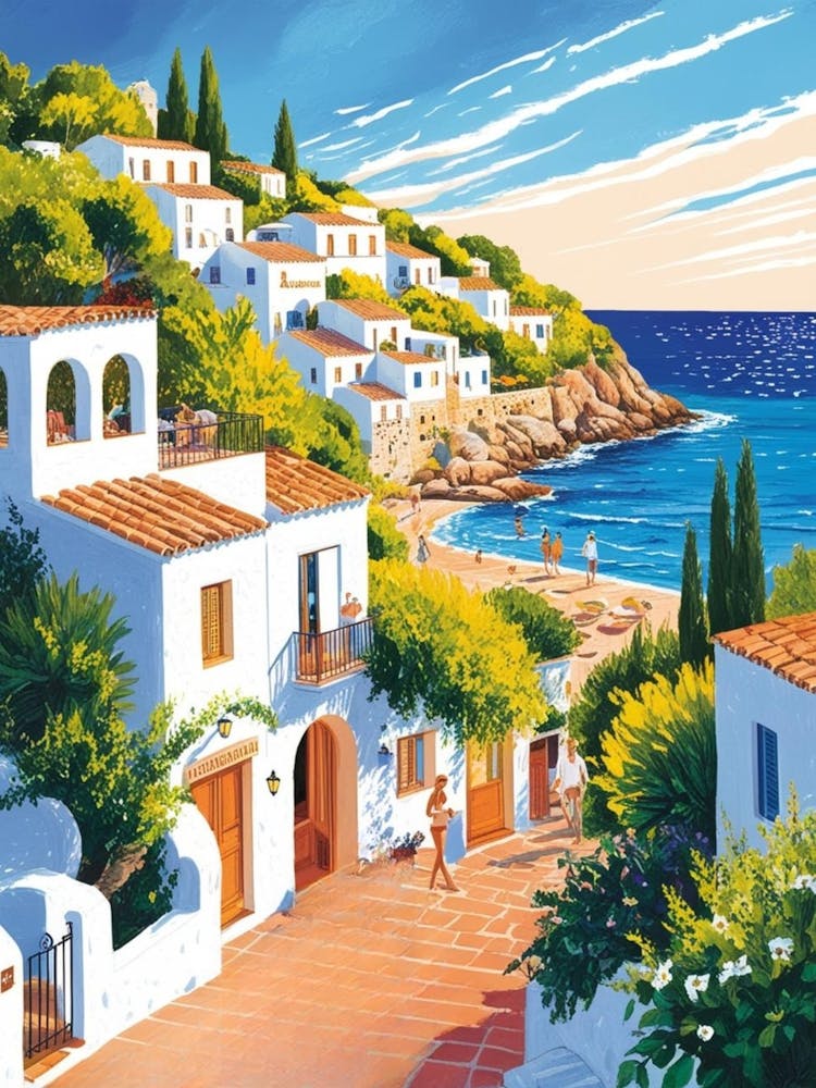 White Village On The Beach