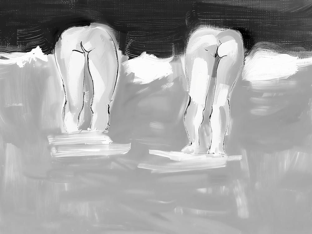 Two Naked Women In The Water