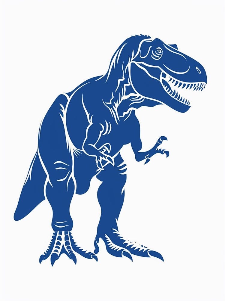 T Rex Bleu Couleur Unie