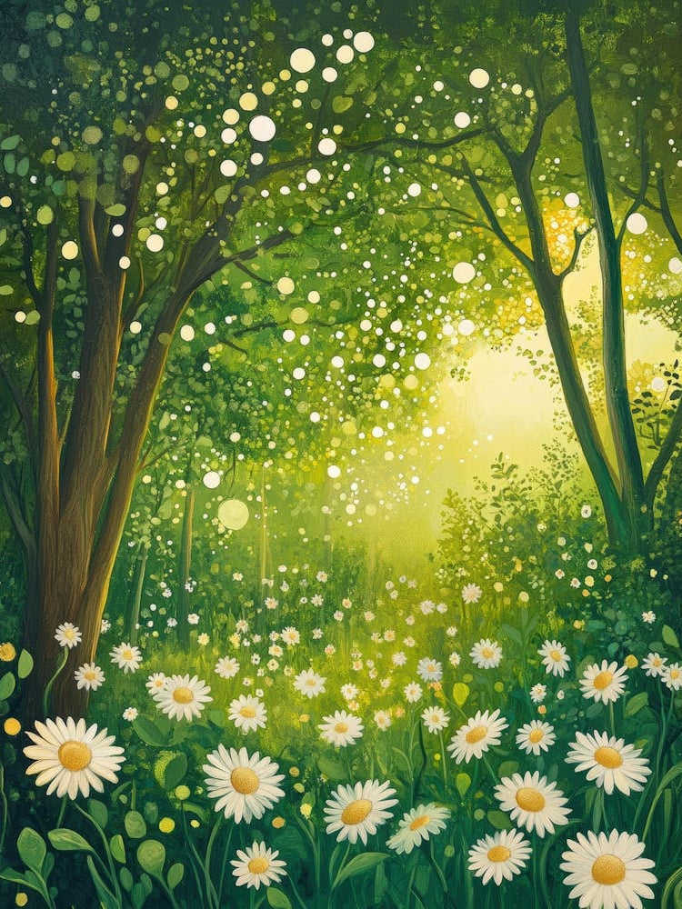 Daisies In The Forest 1