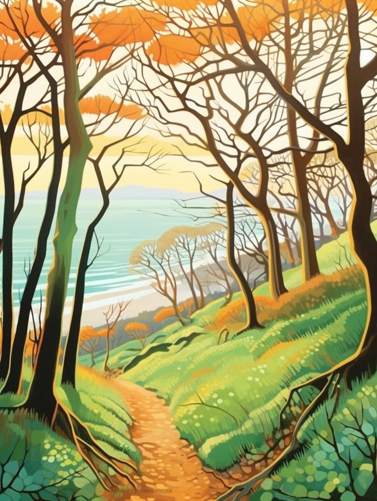 The Isle Of Arran Scotland 2 Hike Illustration