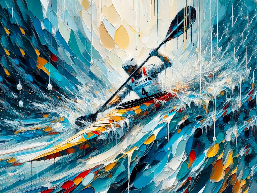 Kayaker In The Waves