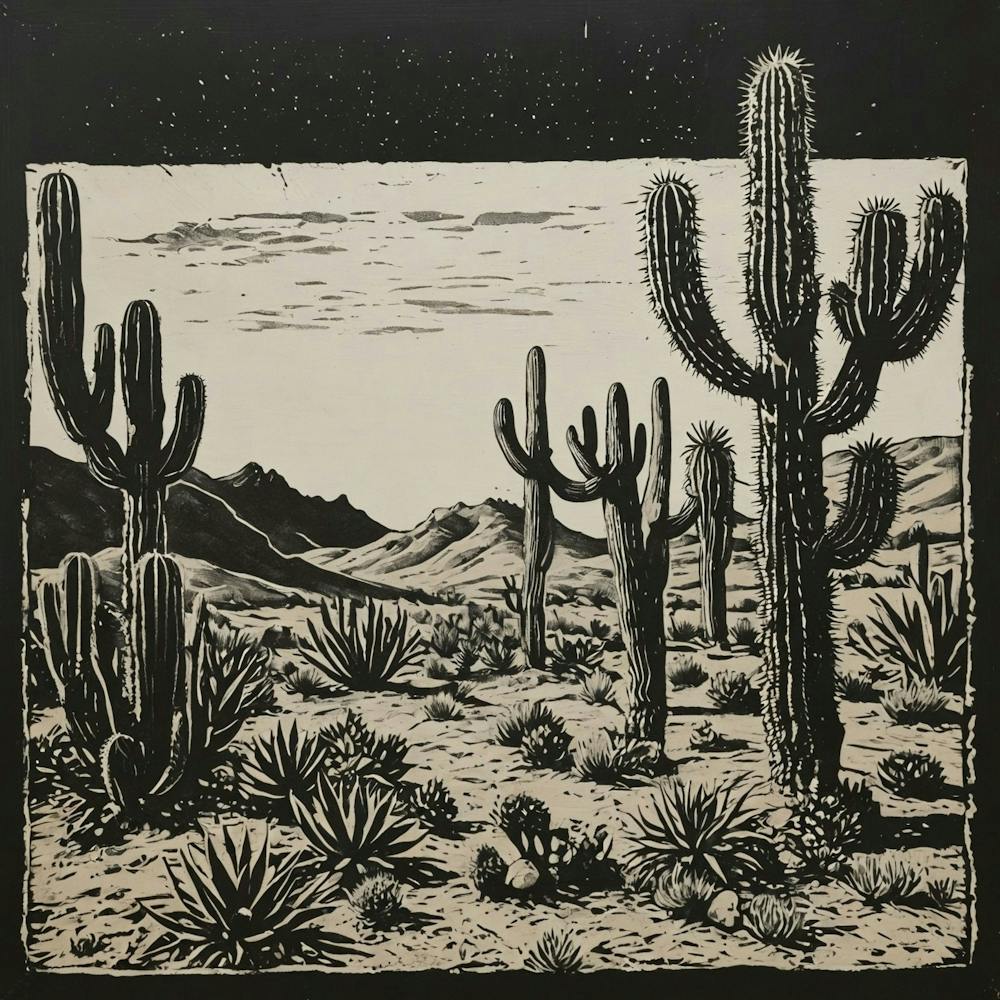 Cactus In The Desert 1