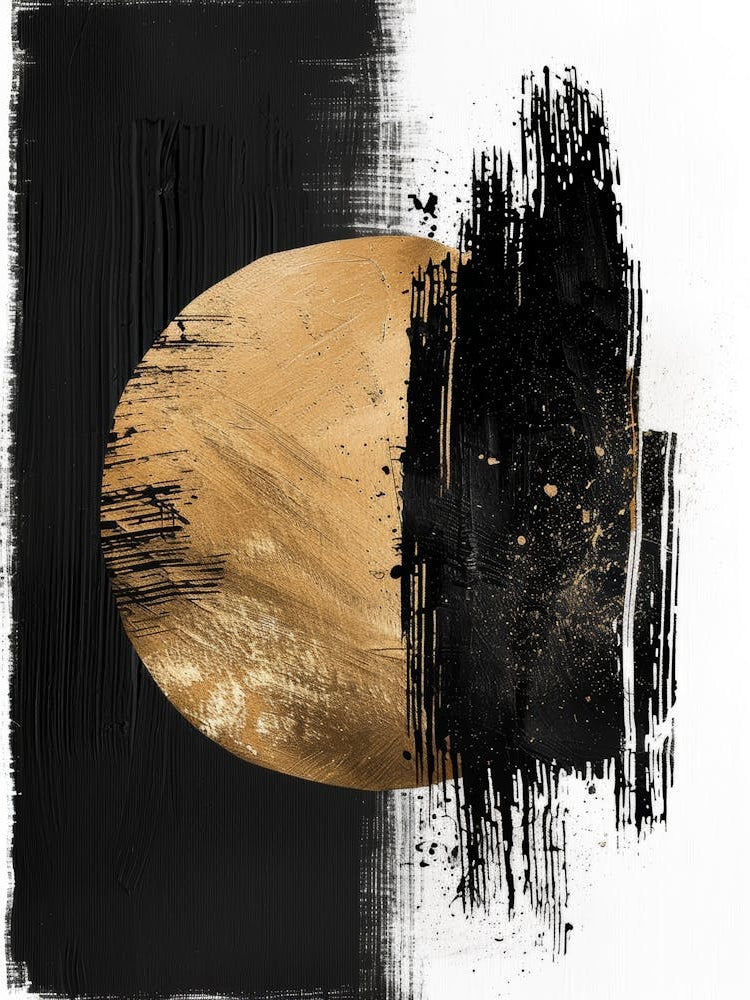 Black And White Abstract Painting 21