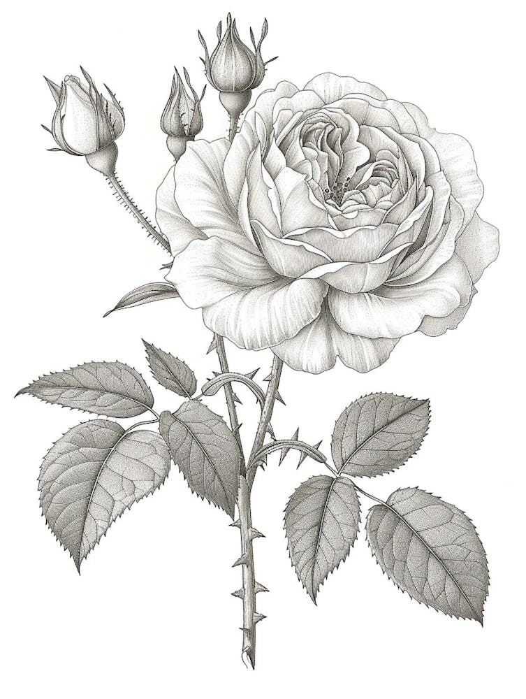 Roses Sketch 14