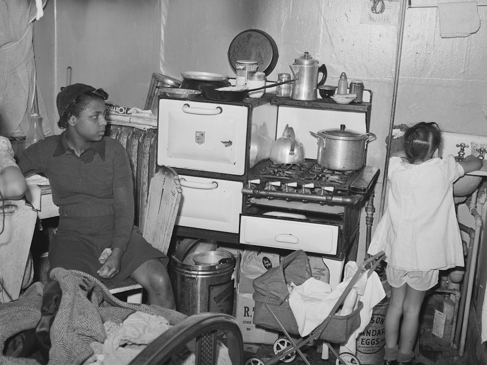 Kitchen In Crowded Apartment, Chicago, Illinois By Russell Lee